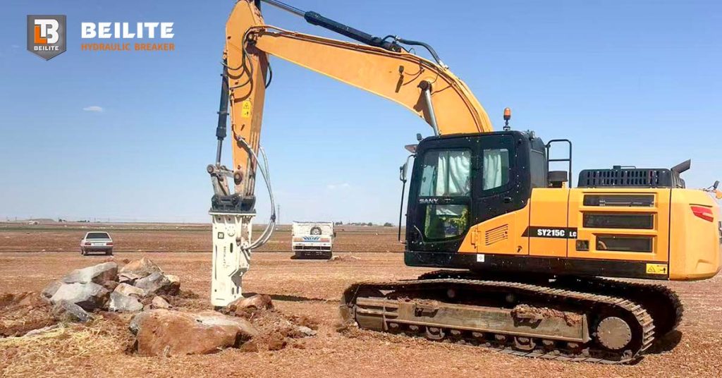 Beilite side mounted hyraulic breaker on side